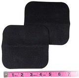 Iron-On Patches for Clothing Repair, 5-inch by 5-inch, 2 per package, Black (3 Pack)