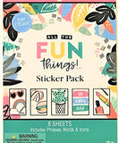 All The Fun Things Sticker Book, 180 pcs, Phrases, Icons, Words, Trending