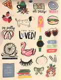 All The Fun Things Sticker Book, 180 pcs, Phrases, Icons, Words, Trending