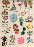 All The Fun Things Sticker Book, 180 pcs, Phrases, Icons, Words, Trending